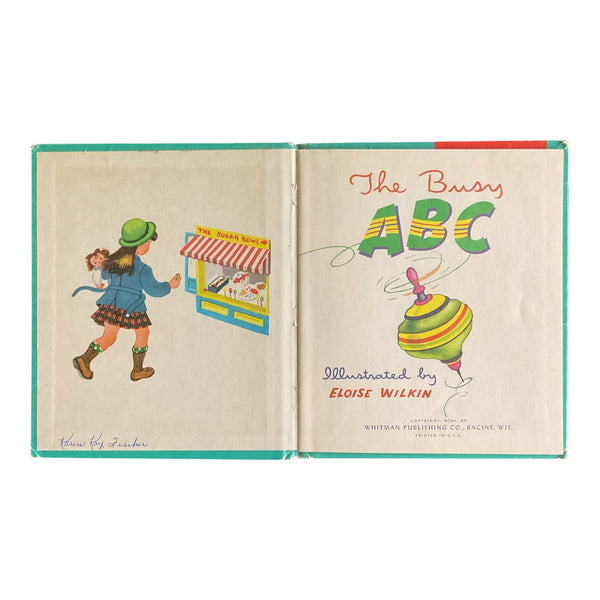 The Busy ABC Vintage 1950 Whitman Top Top Tales Childrens Book