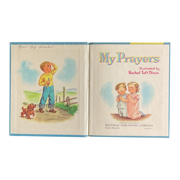 My Prayers Vintage 1959 Whitman Top Top Tales Childrens Book