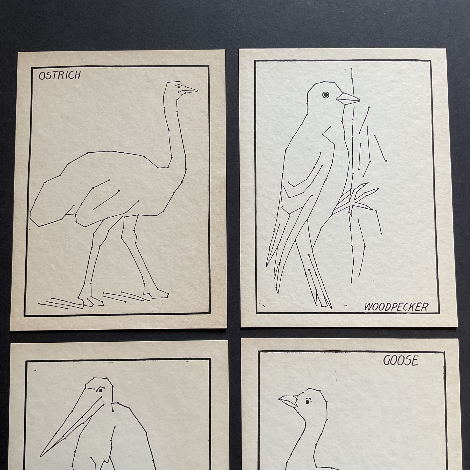 4 Vintage Children’s Sewing Cards Birds A. Flanagan Company - Avid Vintage