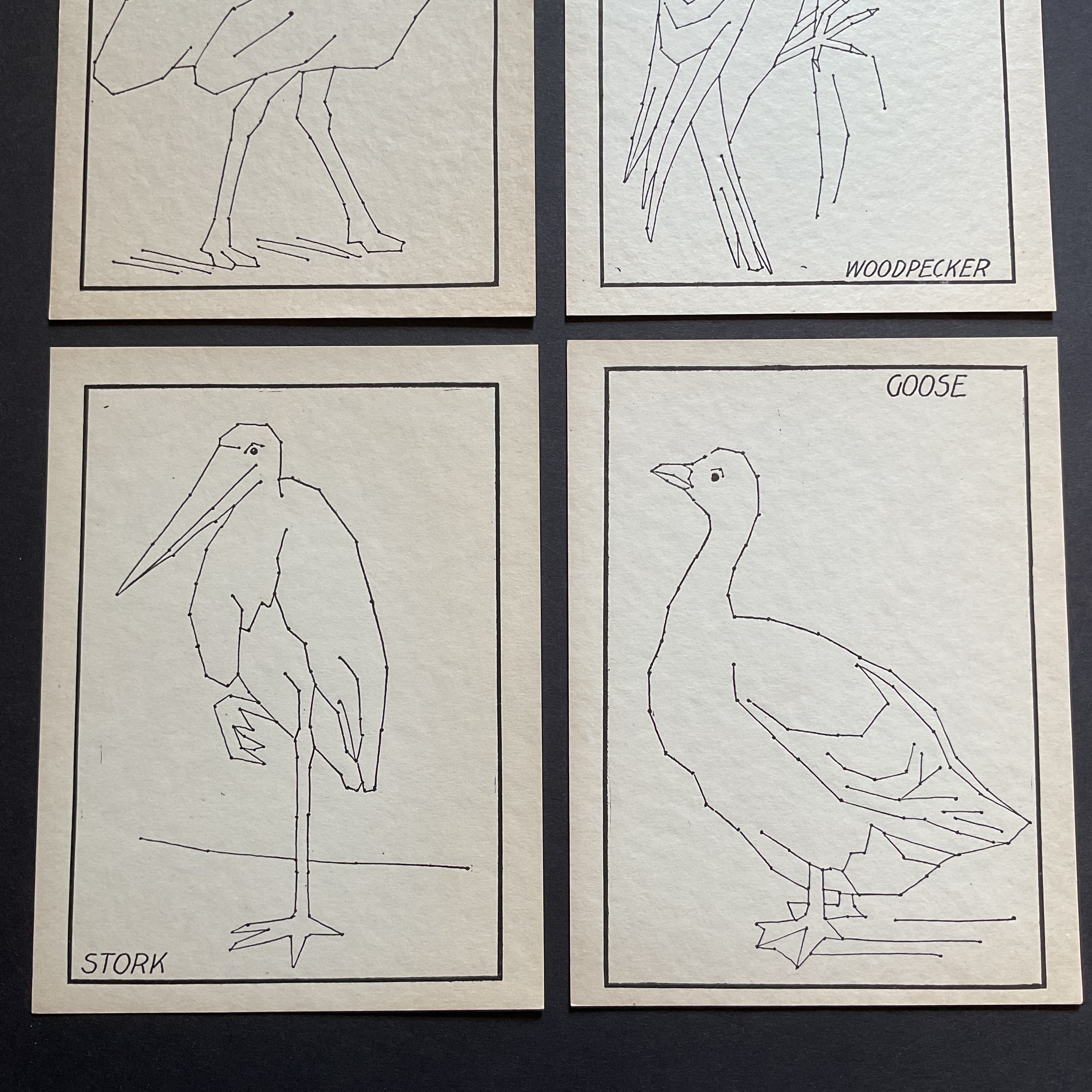 4 Vintage Children’s Sewing Cards Birds A. Flanagan Company - Avid Vintage