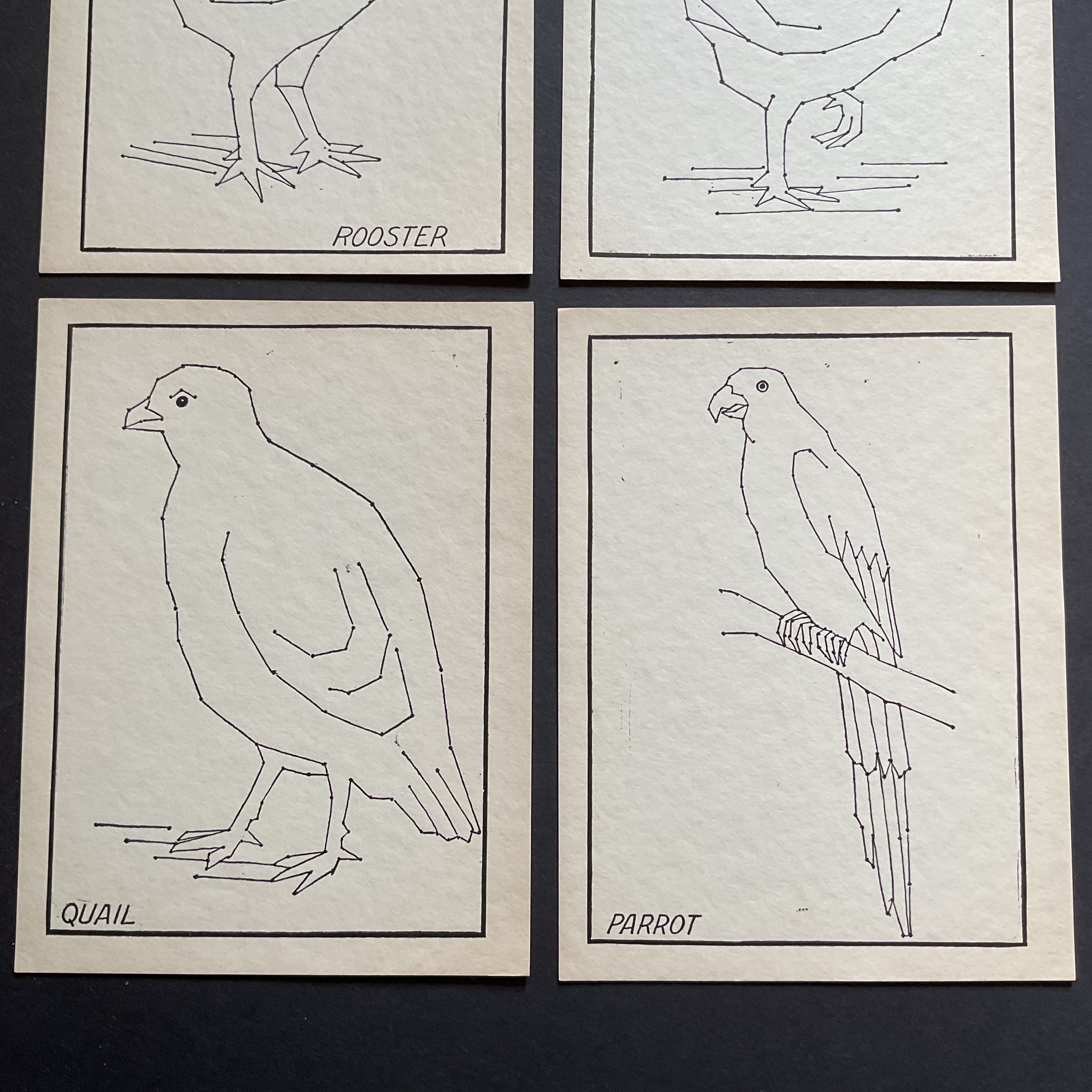 4 Vintage Children’s Animal Sewing Cards A. Flanagan Company - Avid Vintage