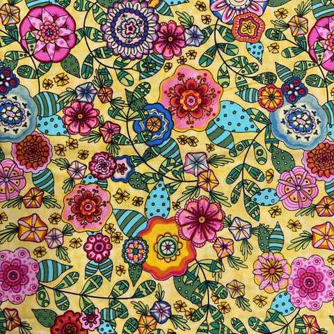 Floral Fabric Kristen’s Garden Mix Hancock Fabrics 44 x 1 Yard