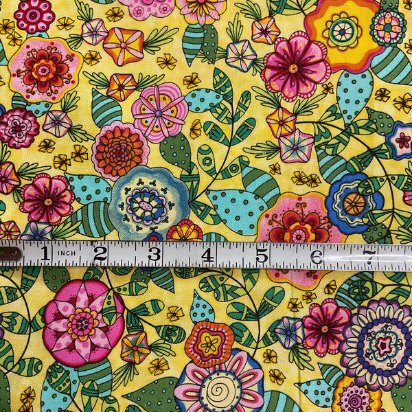 Floral Fabric Kristen’s Garden Mix Hancock Fabrics 44 x 1 Yard