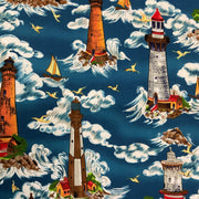 Michael Miller Lighthouse Fabric Sky Waves Nautical 41 x 36 1 Yard