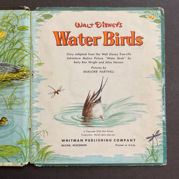 Vintage 1955 Whitman Tell A Tale Childrens Book Water Birds