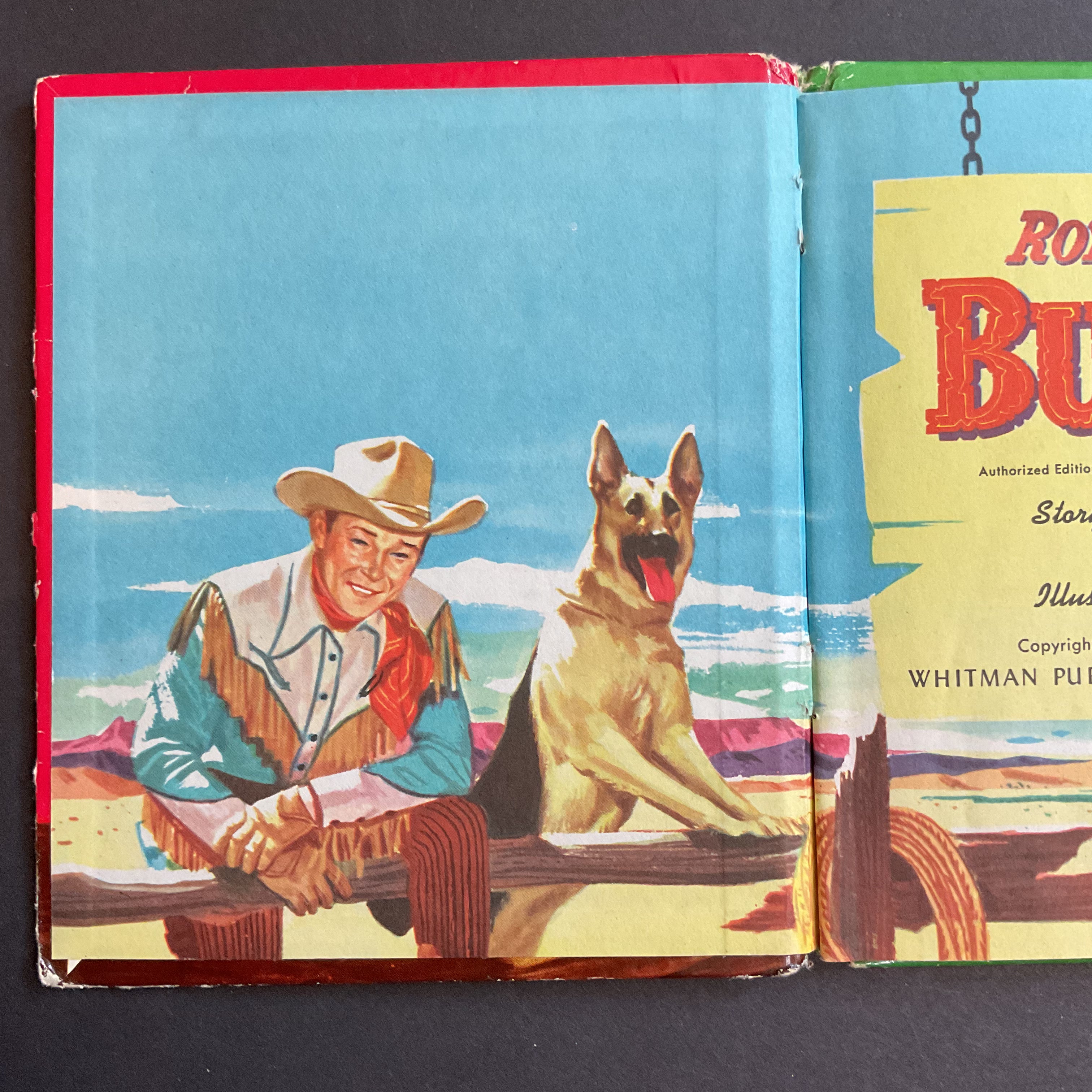 Roy Rogers Bullet Leads the Way Vintage 1953 Whitman Childrens Book