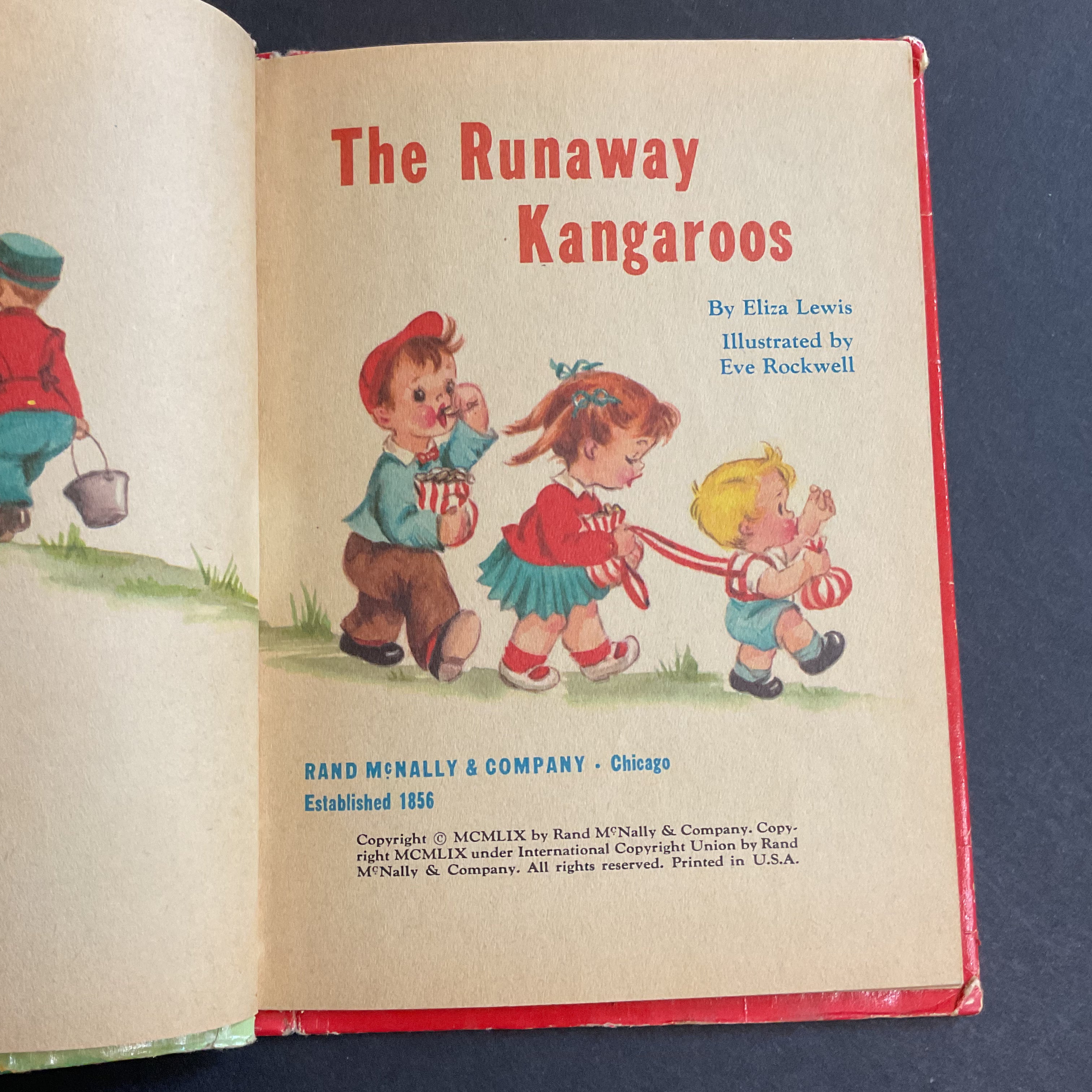 The Runaway Kangaroos Vintage 1959 Childrens Book by Eliza Lewis Junior Elf 8004 - Avid Vintage