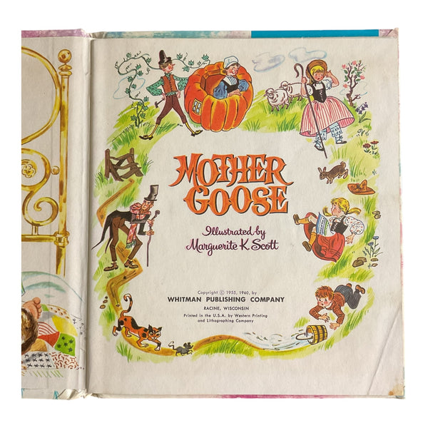 Mother Goose Vintage Hardcover 1960 Top Top Tales Childrens Book 2478