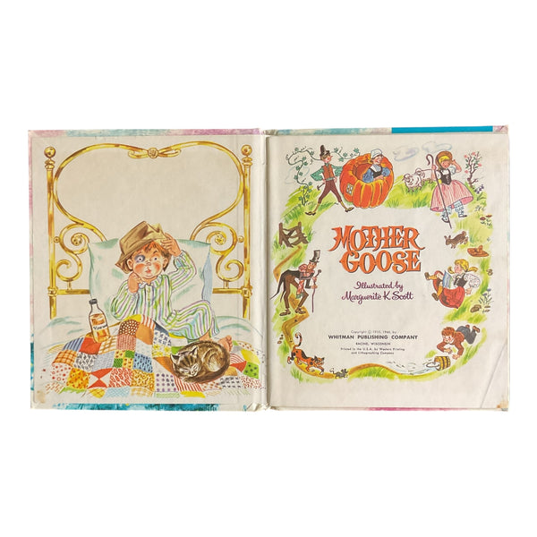 Mother Goose Vintage Hardcover 1960 Top Top Tales Childrens Book 2478