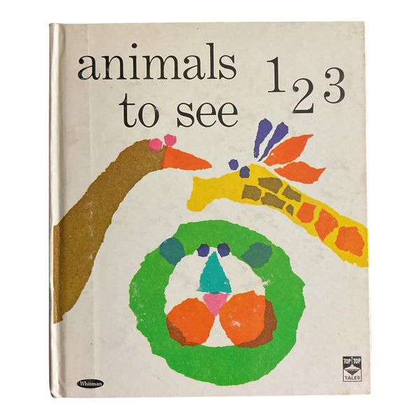Animals to See 1 2 3 Vintage 1964 Whitman Hardcover Top Top Tales Book 2463