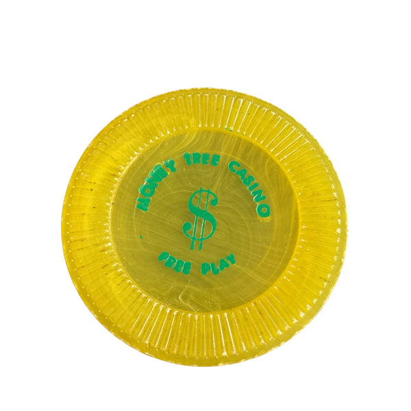 Vintage Money Tree Casino Free Play Token Chip Las Vegas Yellow Plastic