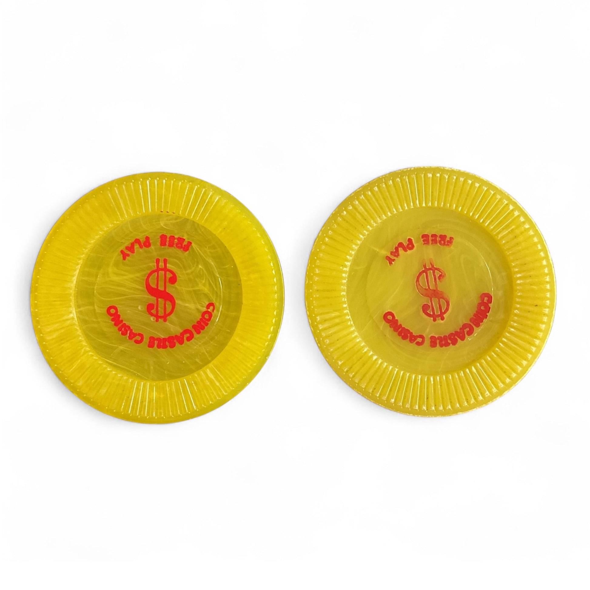 Vintage Coin Castle Casino Free Play Token Chip Las Vegas Set of 2 - Avid Vintage