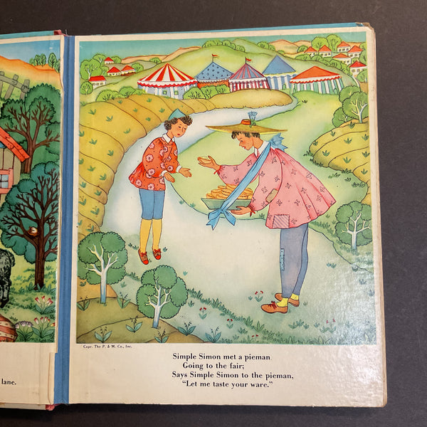 Mother Goose Rhymes Vintage 1939 Platt & Munk Childrens Book