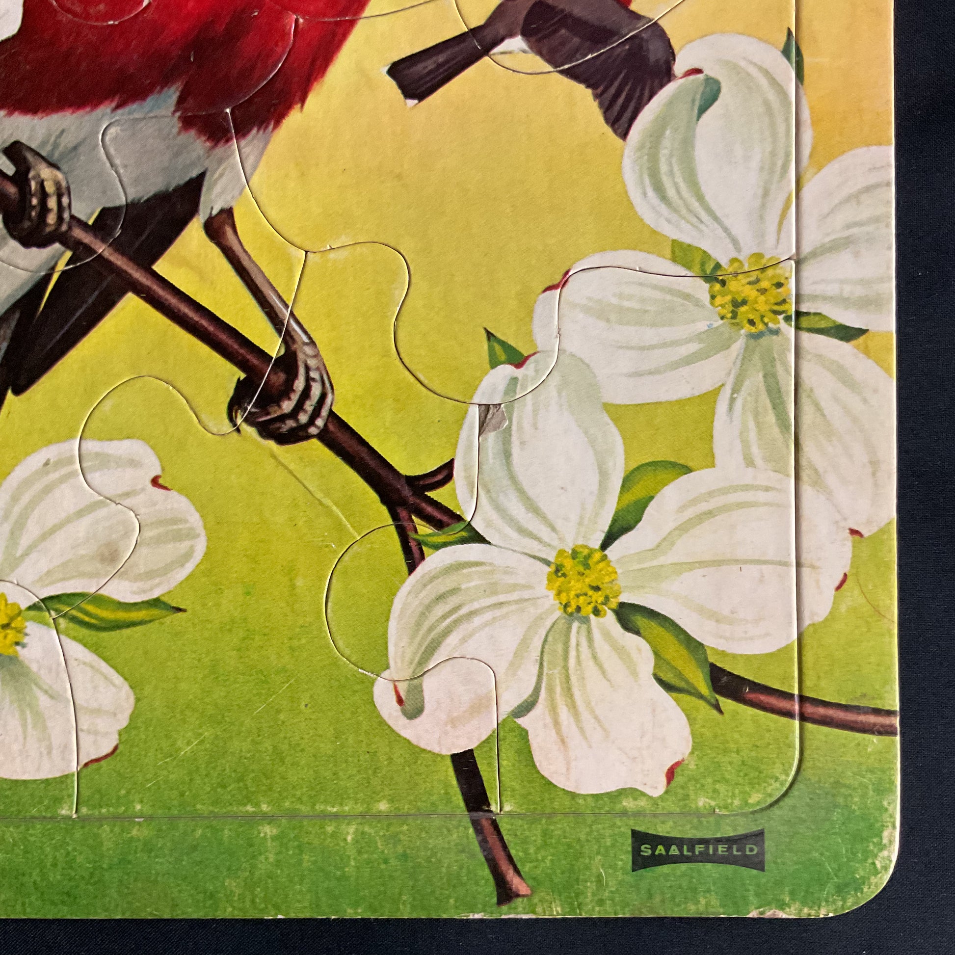 A Play Tray Inlaid Puzzle for Children 4 Robins Vintage 1960s Saalfield - Avid Vintage