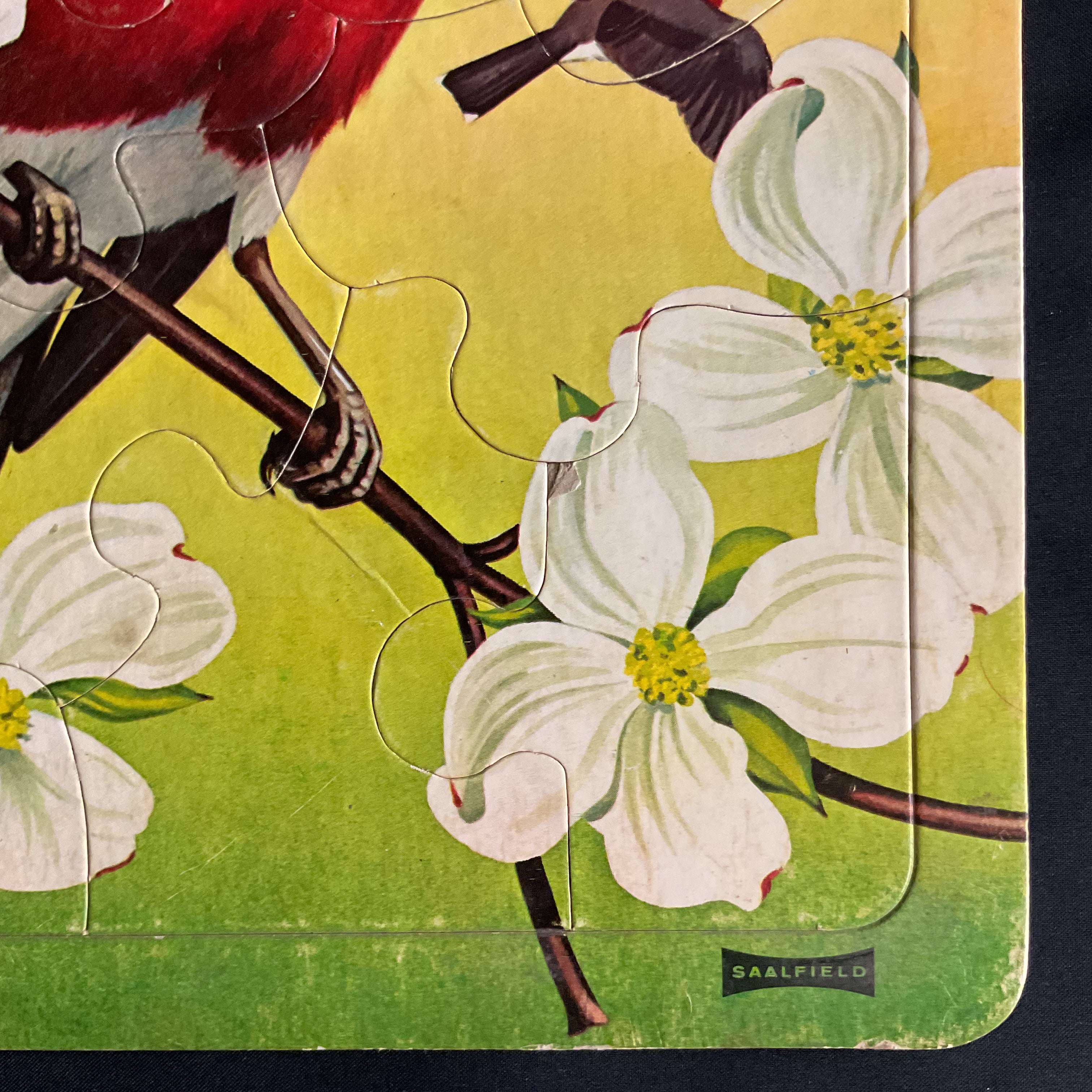 A Play Tray Inlaid Puzzle for Children 4 Robins Vintage 1960s Saalfield - Avid Vintage