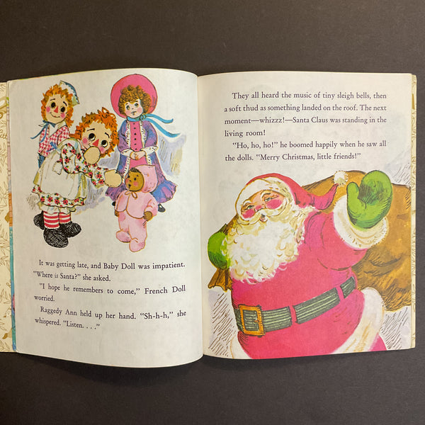 Raggedy Ann and Andy Help Santa Claus Vintage 1980 Little Golden Book