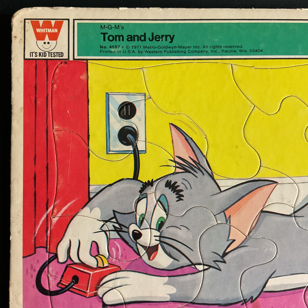 Vintage 1971 Tom and Jerry Frame Tray Puzzle Whitman 4557 Train