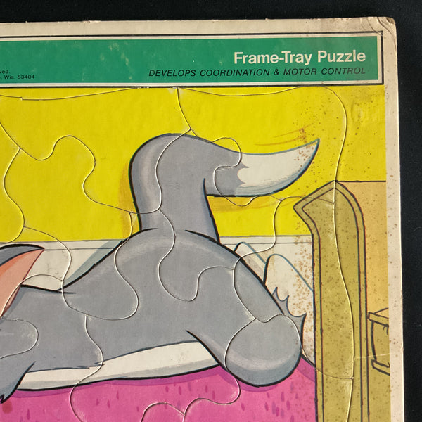 Vintage 1971 Tom and Jerry Frame Tray Puzzle Whitman 4557 Train