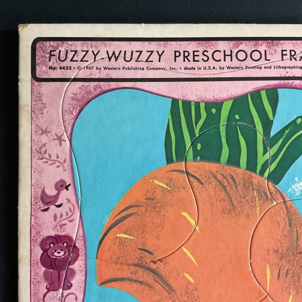 Vintage Fuzzy Wuzzy Squirrel 1967 Frame Tray Puzzle Whitman 4422