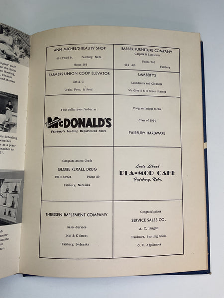 Vintage 1954 The Little Blue Fairbury Nebraska College Yearbook Photos History