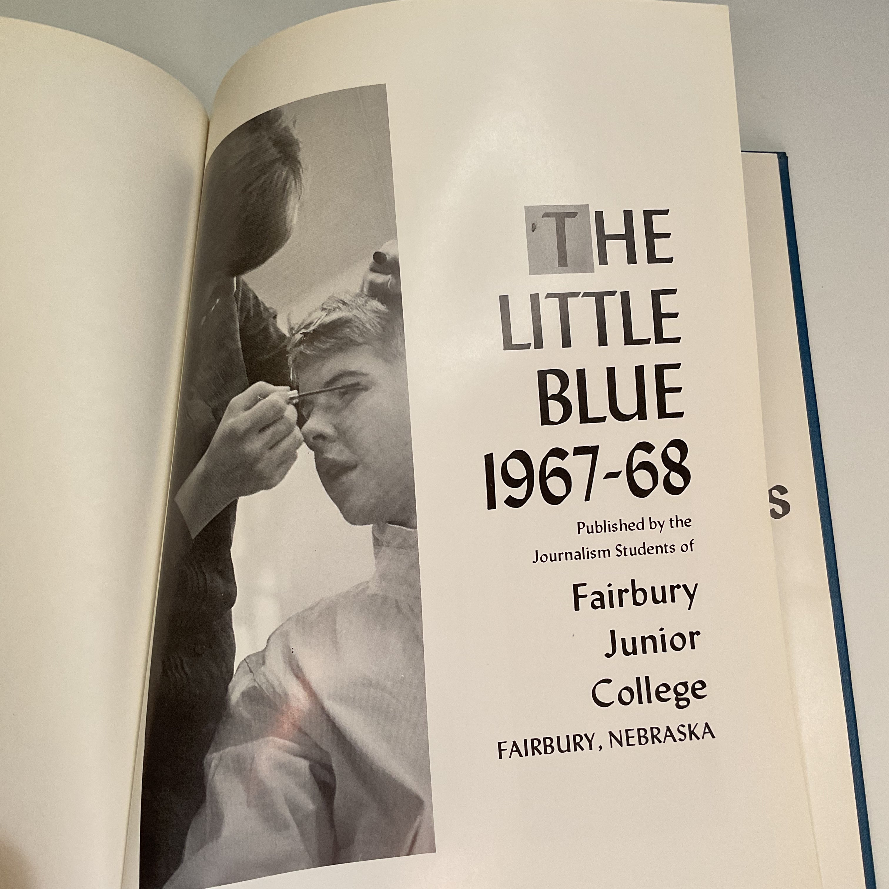 The Little Blue Vintage 1968 Fairbury Nebraska College Yearbook Photos History - Avid Vintage