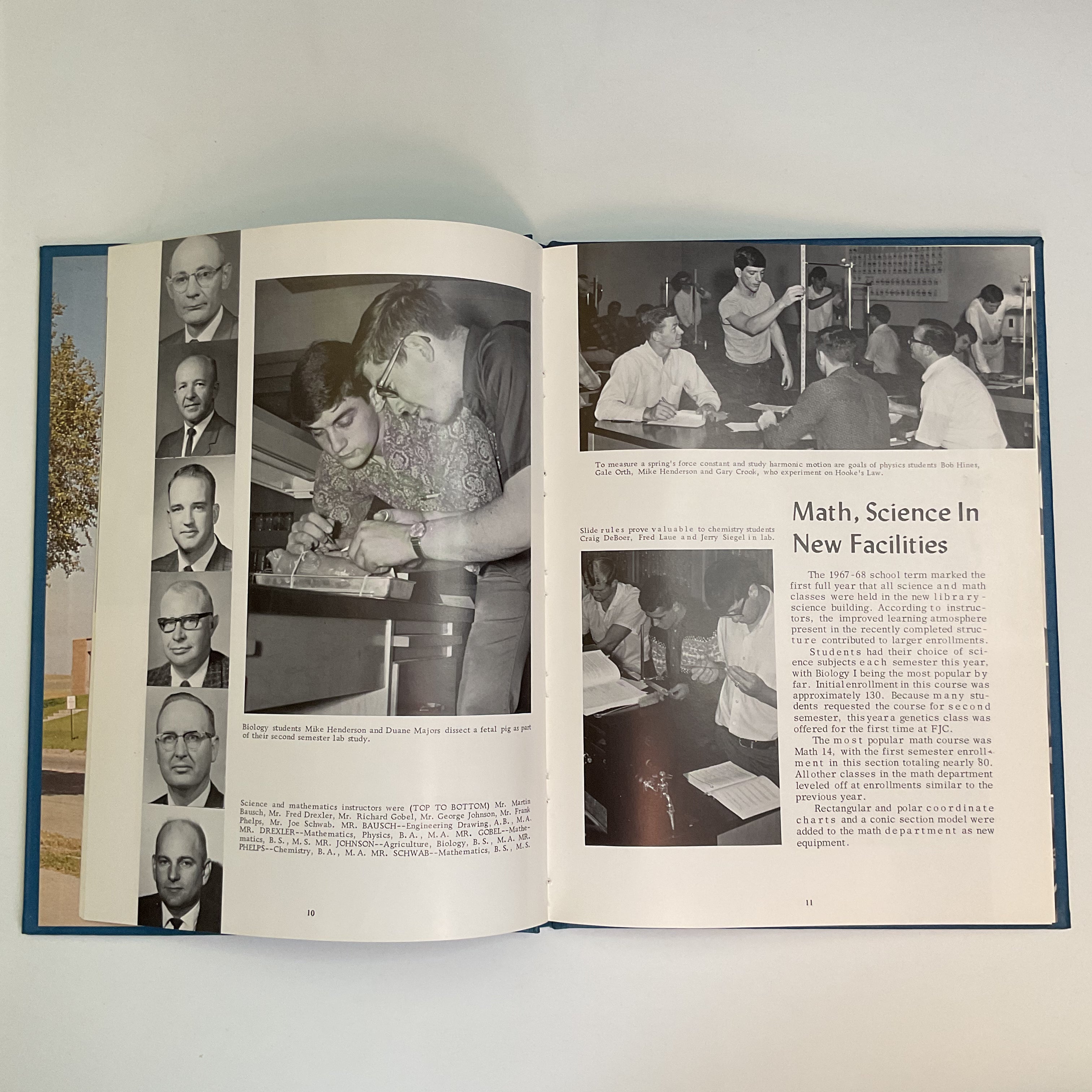 The Little Blue Vintage 1968 Fairbury Nebraska College Yearbook Photos History - Avid Vintage