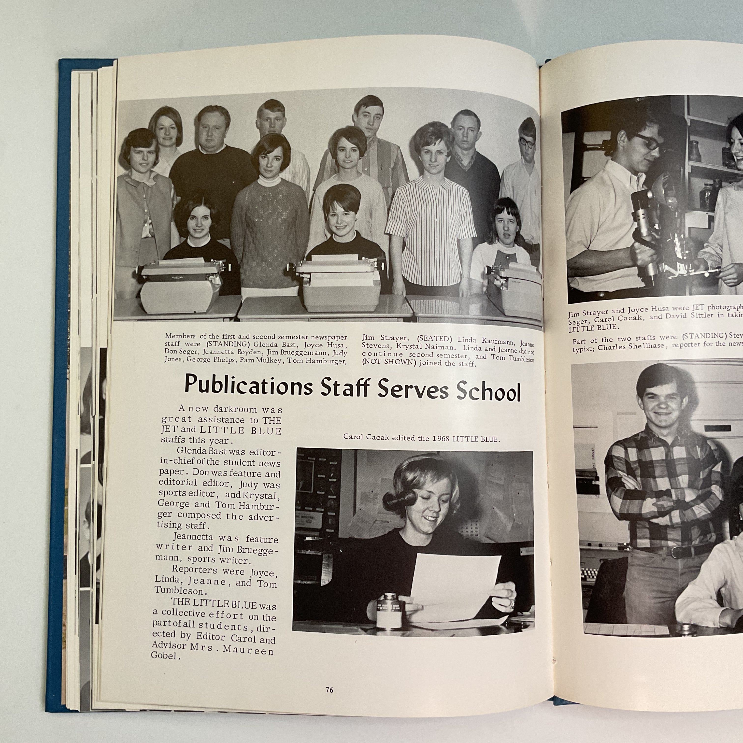 The Little Blue Vintage 1968 Fairbury Nebraska College Yearbook Photos History - Avid Vintage