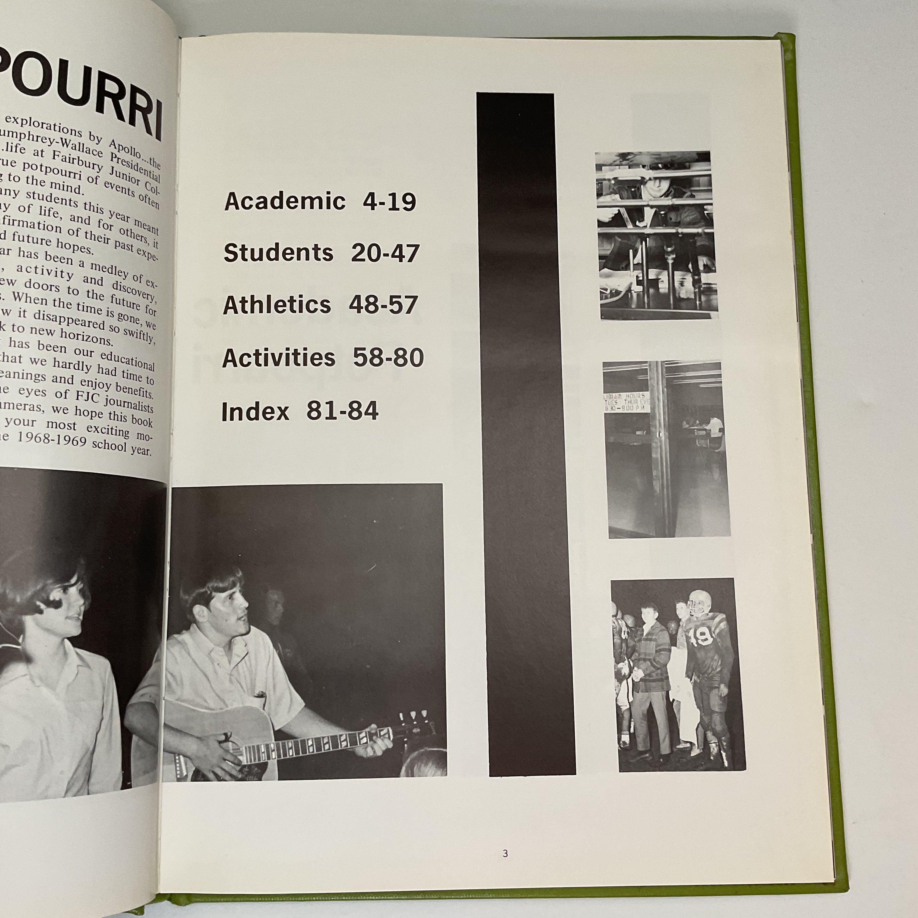The Little Blue Vintage 1969 Fairbury Nebraska College Yearbook Photos History