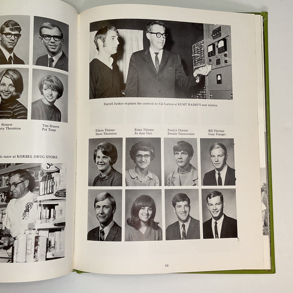 The Little Blue Vintage 1969 Fairbury Nebraska College Yearbook Photos History
