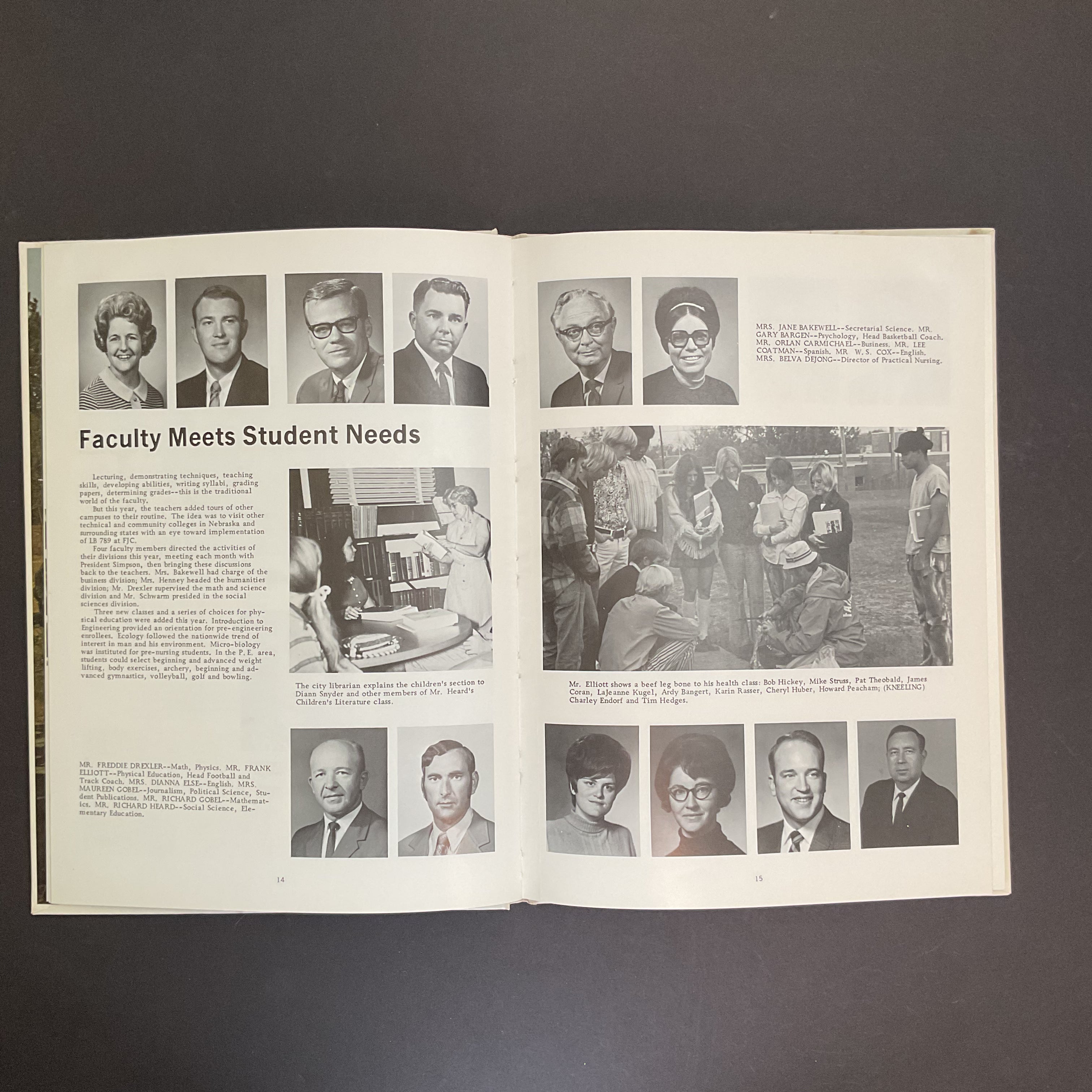 The Little Blue Vintage 1972 Fairbury Nebraska College Yearbook Photos History