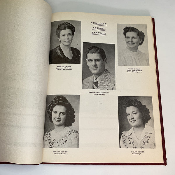 Redbird Memoir Vintage 1948 Endicott Nebraska School Yearbook Photos History