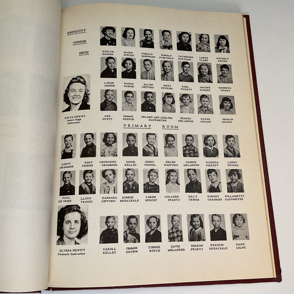 Redbird Memoir Vintage 1948 Endicott Nebraska School Yearbook Photos History