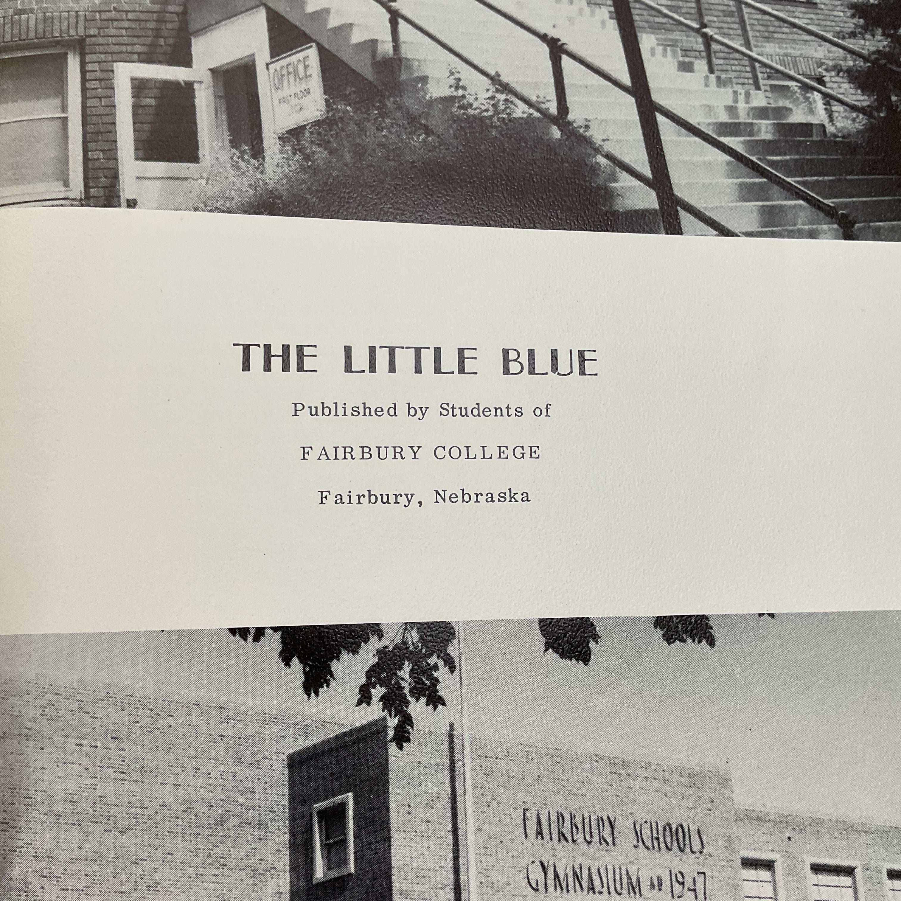 Vintage 1960 Fairbury Nebraska College Yearbook The Little Blue Photos History - Avid Vintage
