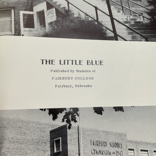 Vintage 1960 Fairbury Nebraska College Yearbook The Little Blue Photos History