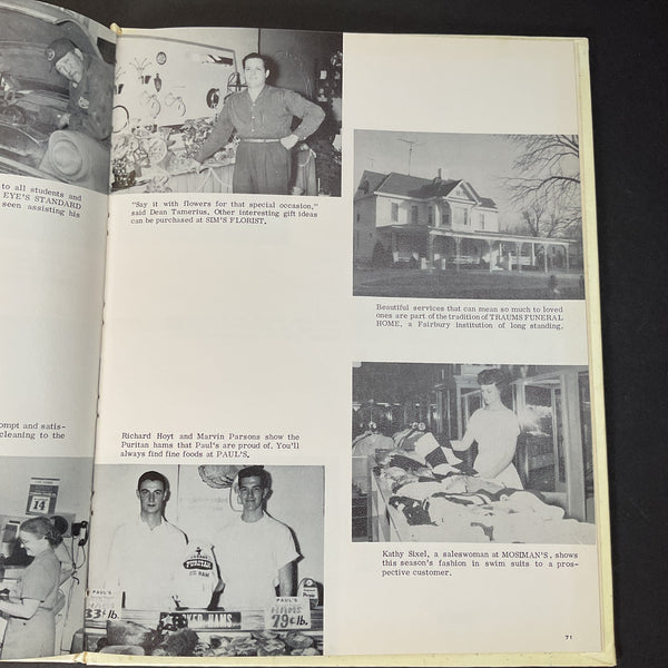 Vintage 1960 Fairbury Nebraska College Yearbook The Little Blue Photos History