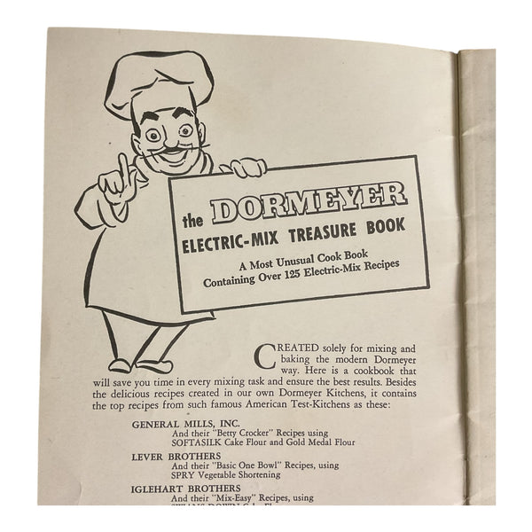 Vintage 1949 Dormeyer Power Chef Food Mixer Instruction Recipe Book