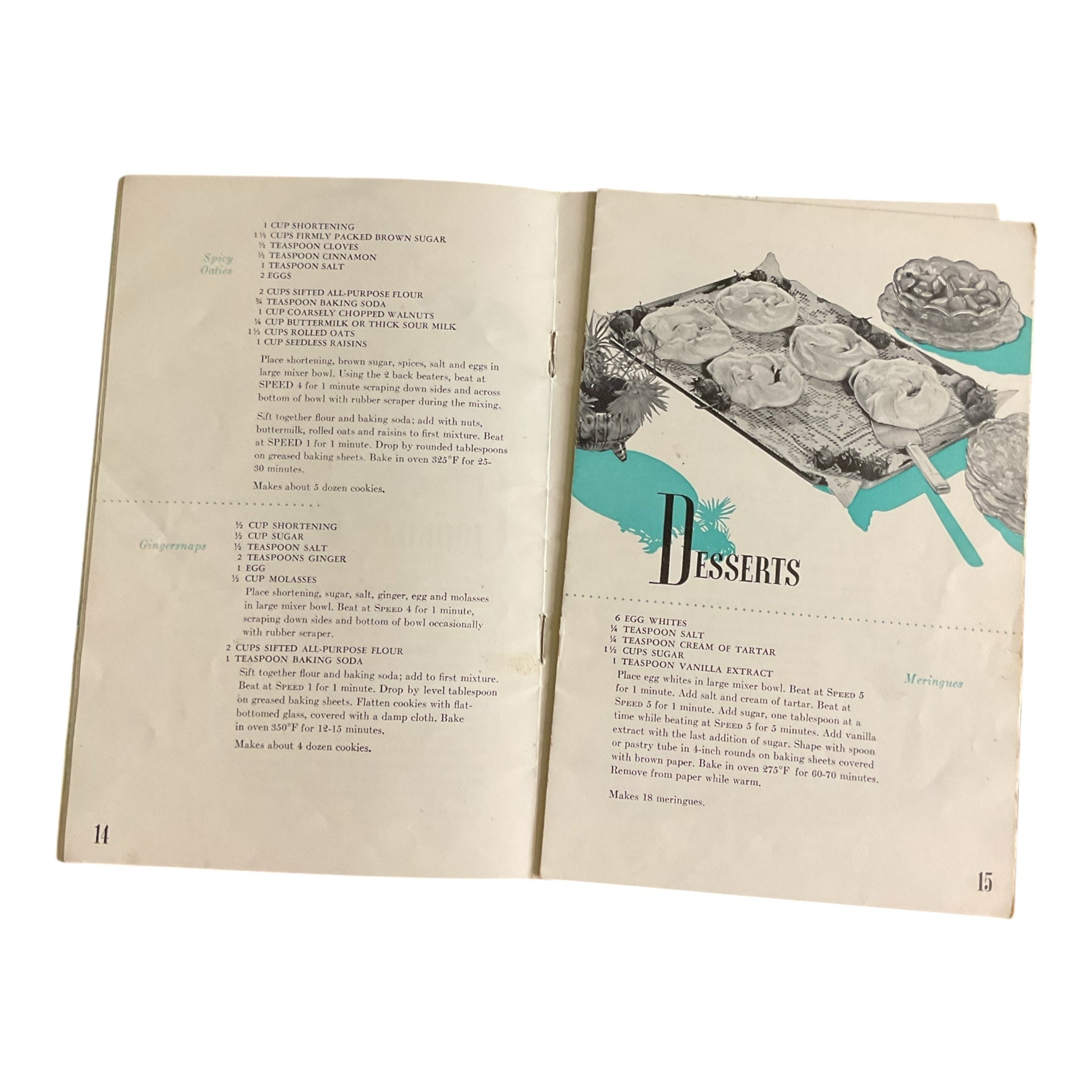 Vintage 1950s General Electric Portable Mixer Instruction Recipe Book