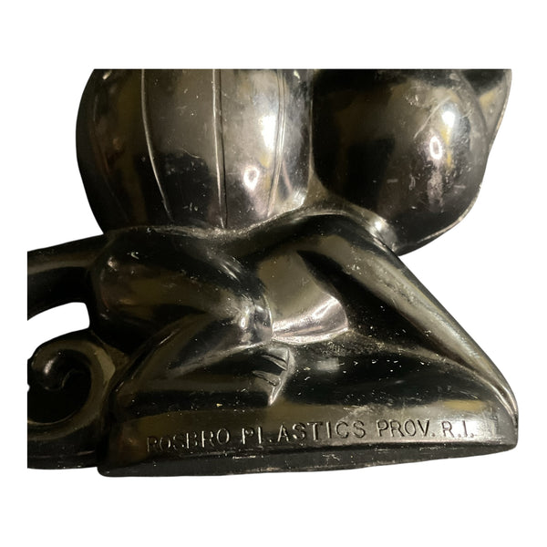 Vintage 1950s Rosbro Halloween Cat Jack O Lantern Candy Container