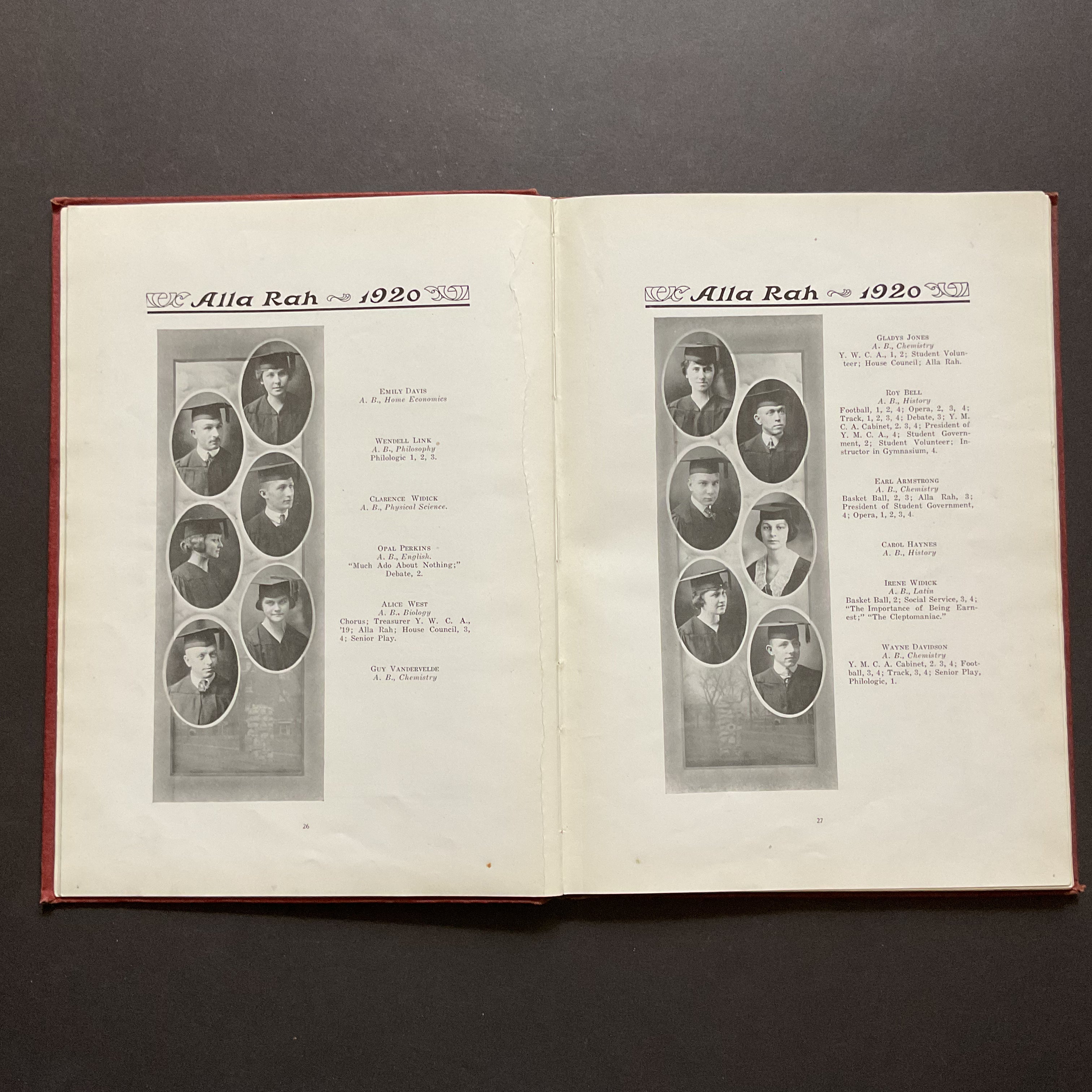 Alla Rah Vintage 1920 Emporia Kansas College Yearbook History