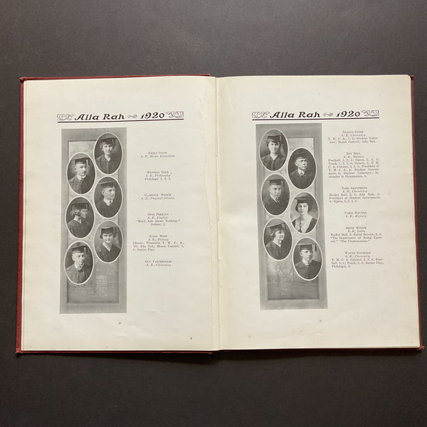 Alla Rah Vintage 1920 Emporia Kansas College Yearbook History
