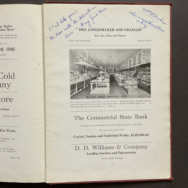 Alla Rah Vintage 1920 Emporia Kansas College Yearbook History