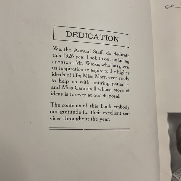 Vintage 1926 Fremont Nebraska Yearbook The Black and Gold