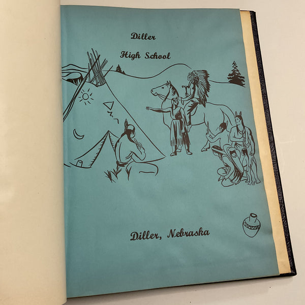 Vintage 1953 Diller Nebraska High School Yearbook The Indian Creeker