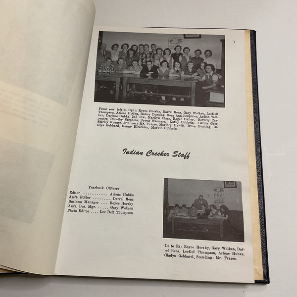 Vintage 1953 Diller Nebraska High School Yearbook The Indian Creeker