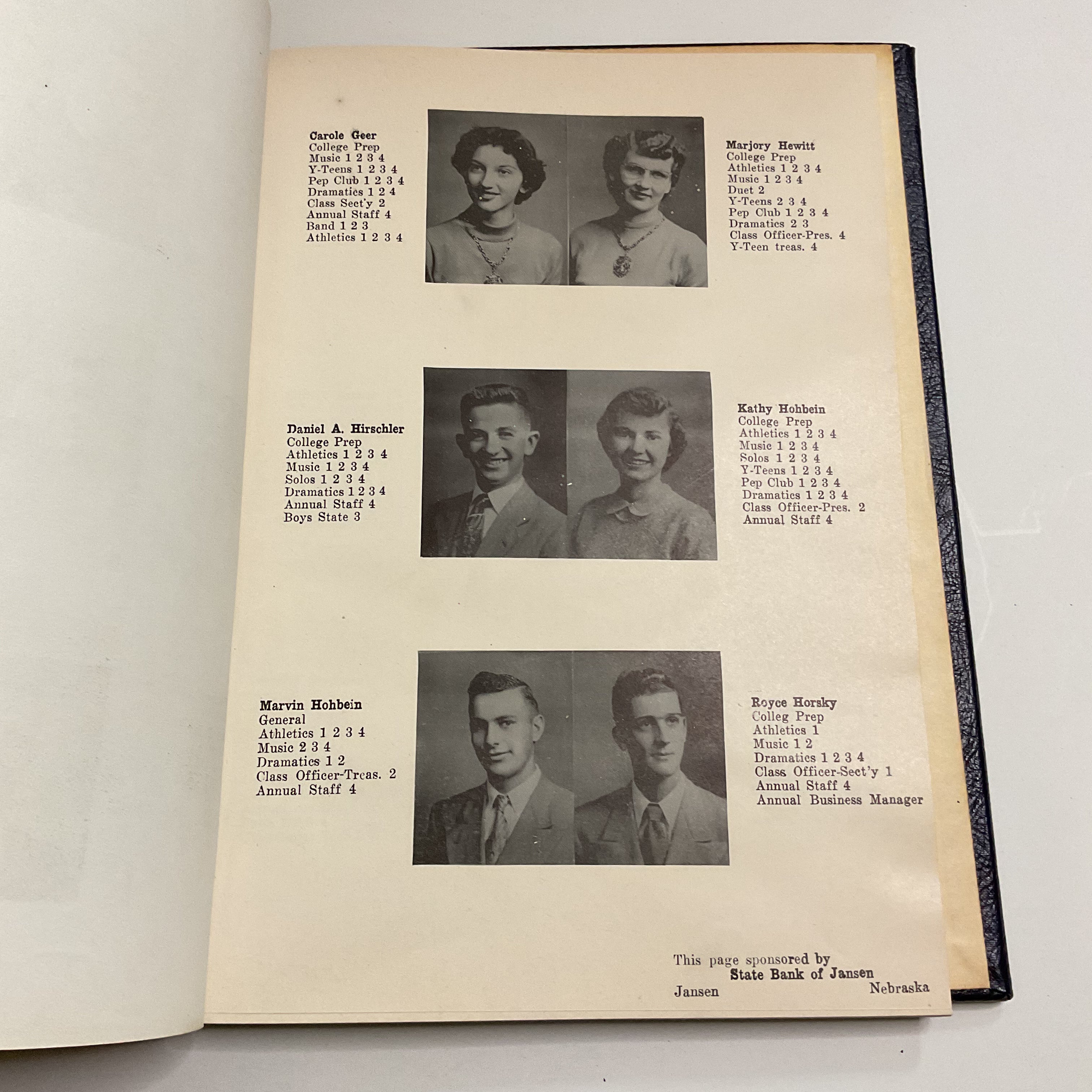 Vintage 1953 Diller Nebraska High School Yearbook The Indian Creeker