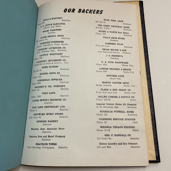 Vintage 1953 Diller Nebraska High School Yearbook The Indian Creeker