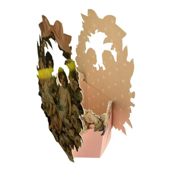 Vintage 1990 The Gifted Line Victorian Basket Box Children in the Flowers