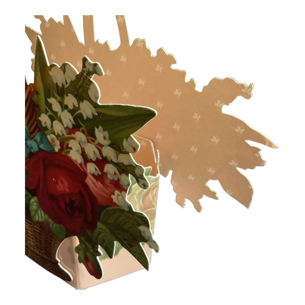 Vintage 1988 John Grossman Victorian Basket Box Flowers in a Basket