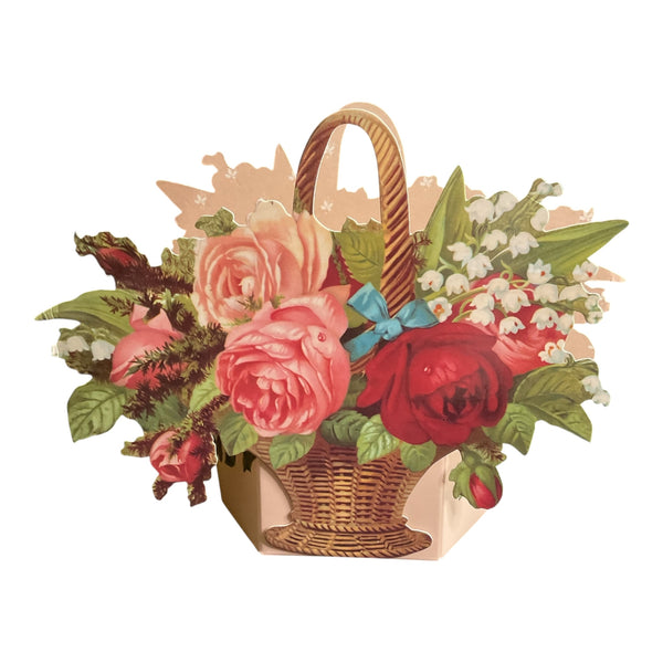 Vintage 1988 John Grossman Victorian Basket Box Flowers in a Basket