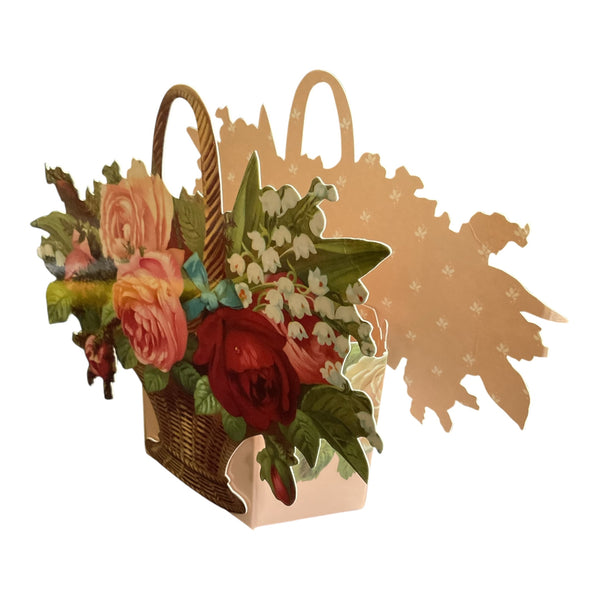 Vintage 1988 John Grossman Victorian Basket Box Flowers in a Basket